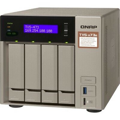 NEW QNAP TVS-473e-8G-US Powerful NAS with AMD RX-421BD Quad-Core APU PCIe