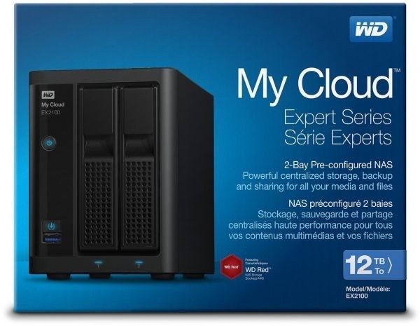 WD EX2100 My Cloud™12 TB 2-Bay w (2) 6 TB WD Red NAS Storage Drives
