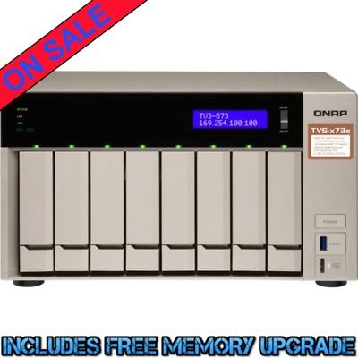 QNAP TVS-873e 80tb NAS Server 8x10000gb Western Digital Gold Drives