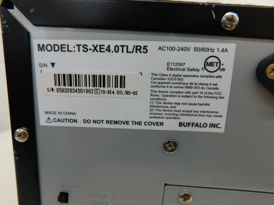 Buffalo TeraStation TS-XE4.0TL/R5 8TB NAS Network Storage Backup Time Machine