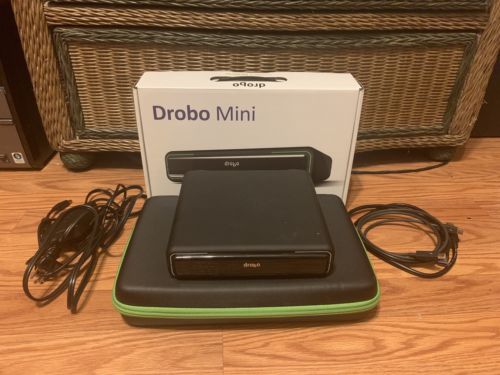 Drobo Mini 4-bay NAS with Original Box, 120GB SSD Drive, Cables And Travel Case