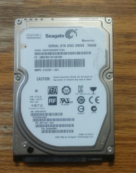 Seagate 750 GB Serial ATA 2.5