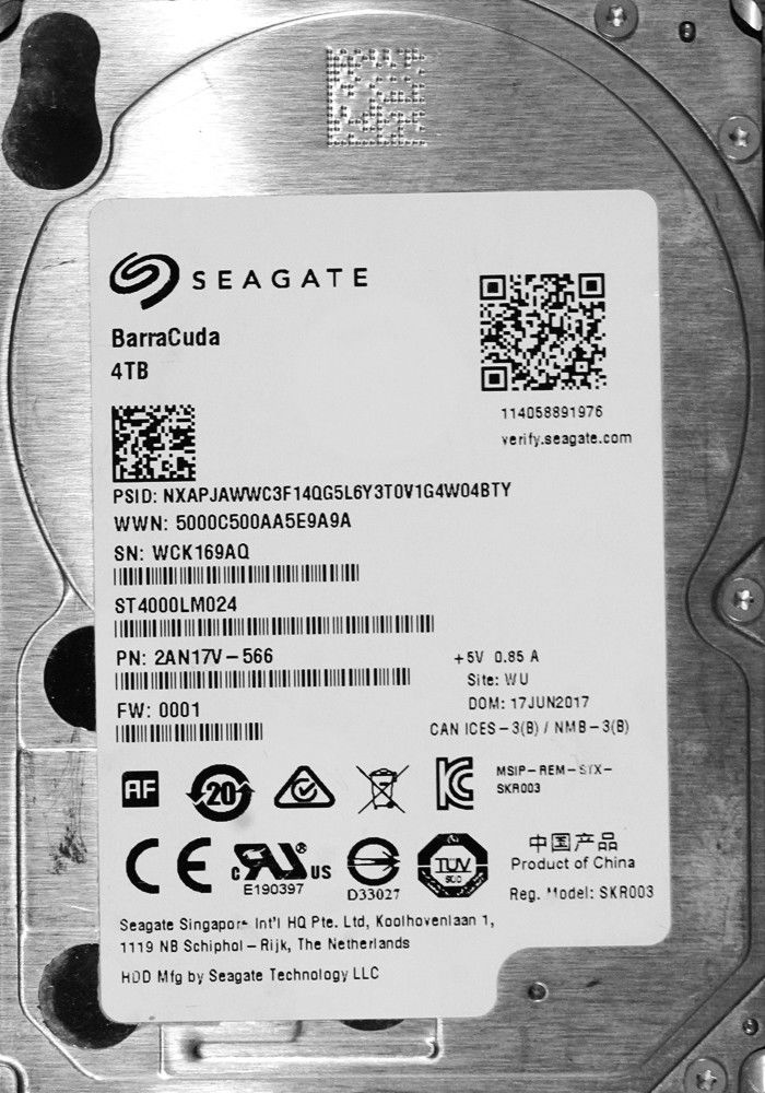 414 Hours : Seagate Barracuda 4TB 2.5in SATA3.0 6gbps 15mm 5526RPM ST4000LM024