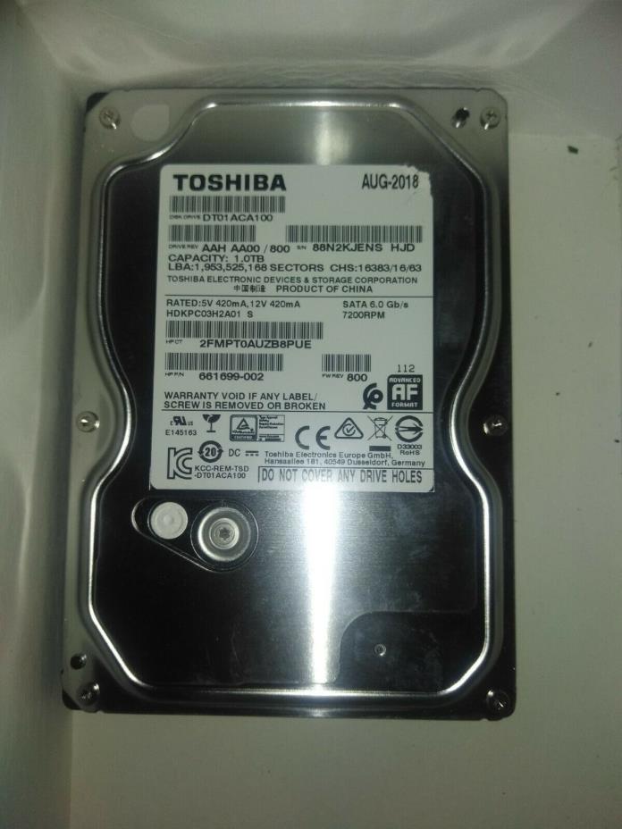 Toshiba 1000GB Internal 7200RPM 6.0 Gb/s