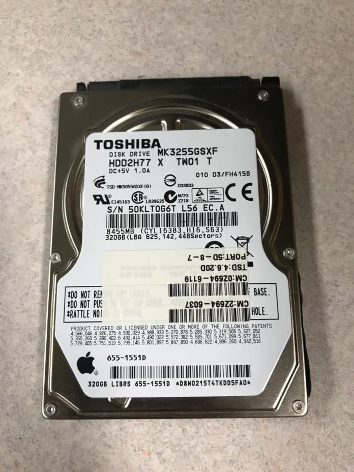 Toshiba 320 GB,Internal (MK3255GSXF) Hard Drive