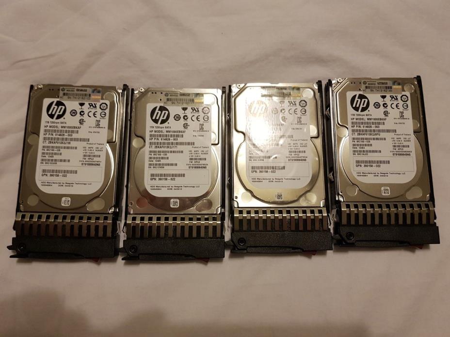 4x HP 1TB 3G SATA 7.2K RPM SFF 2.5