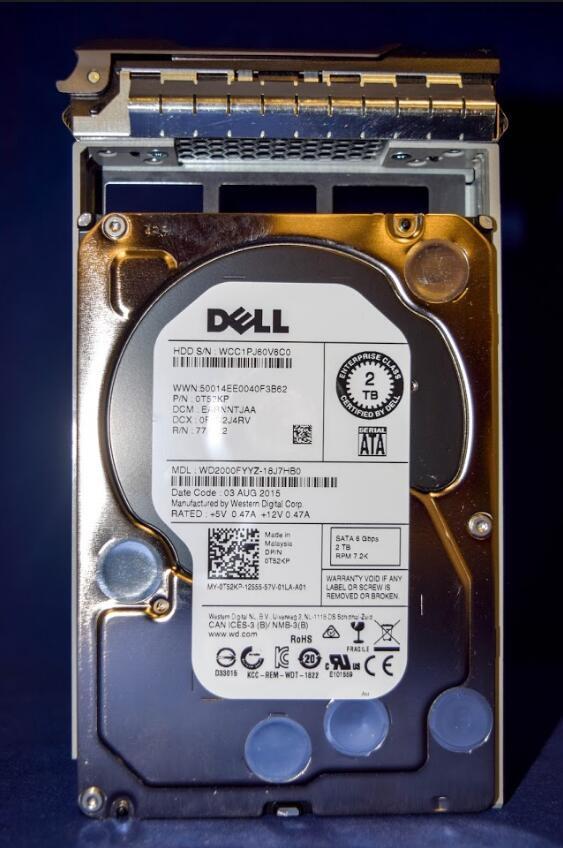 WD2000FYYZ-18J7HB0 DELL 2TB 7.2K RPM SATA 3.5 INCH ENTERPRISE HDD T52KP 0T52KP