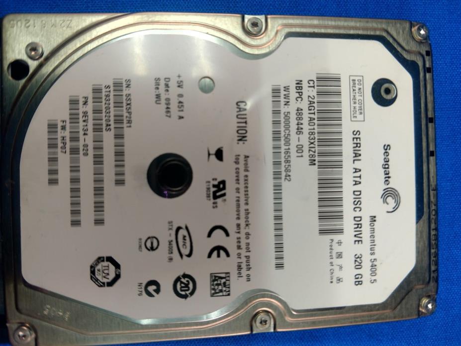 Seagate Momentus, 320GB, 5400RPM, Laptop Hard Drive,2.5