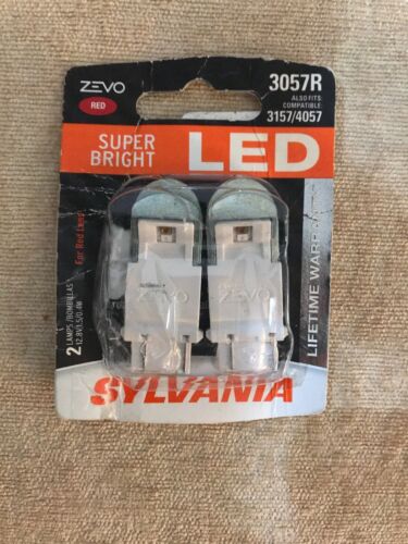 (New) SYLVANIA ZEVO 3057R - Red LED 2 Bulbs