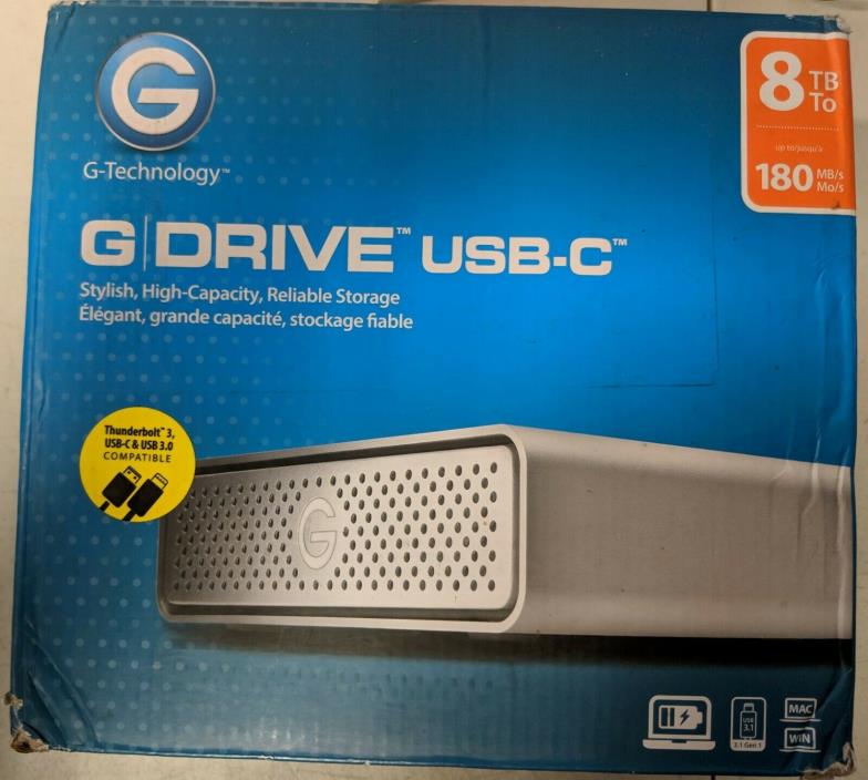 G-Technology 8TB G-DRIVE USB-C Desktop External HDD (0G05674) #EB9448