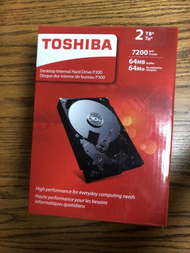 Toshiba HDWD120UZSVA 2TB SATA P300 6Gb/s 7200RPM 64MB 3.5 inch New In Box