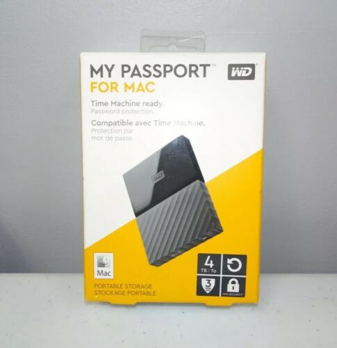 WD 4TB My Passport for Mac Portable External Hard Drive USB-C/USB WDBP6A0040BBK