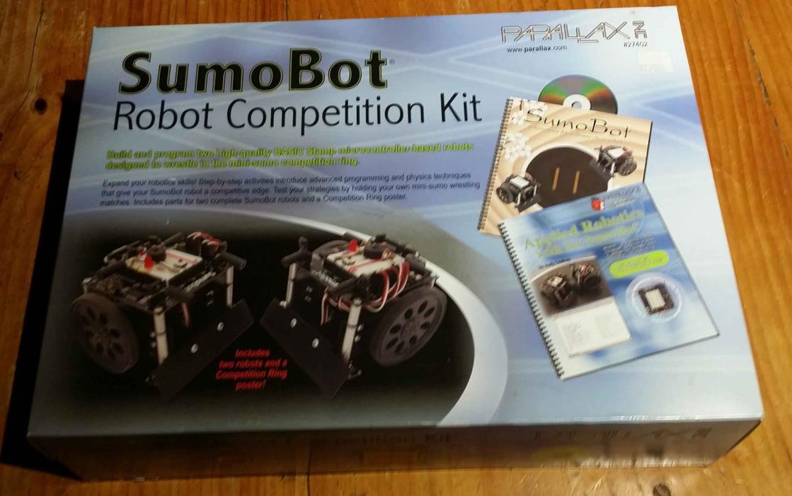 Parallax SumoBot Robot competition kit enough to build 2 complete robots NEW!