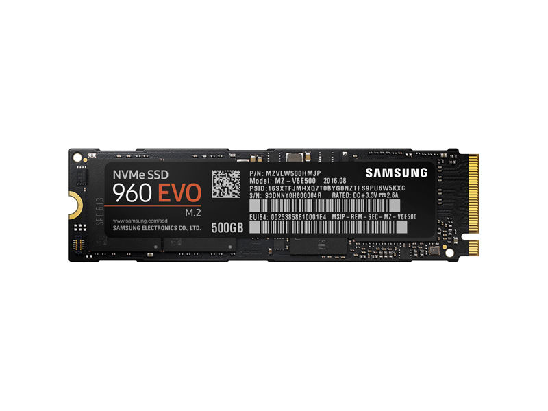 Samsung 960 EVO Series 500GB PCIe NVMe M.2 Internal SSD MZ-V6E500BW New Sealed