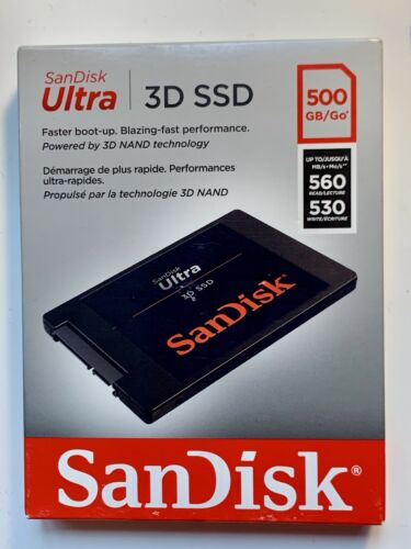 Sandisk 500GB Ultra 3D Nand SATA III SSD - 2.5-inch Solid State Drive - SDSSDH3-