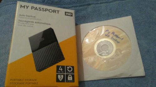 MY PASSPORT WESTERN DIGITAL 4TB Auto Backup Portable Storage
