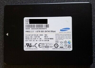 Samsung 1.92TB (2TB) PM863 MZ7LM1T9HCJM 2.5