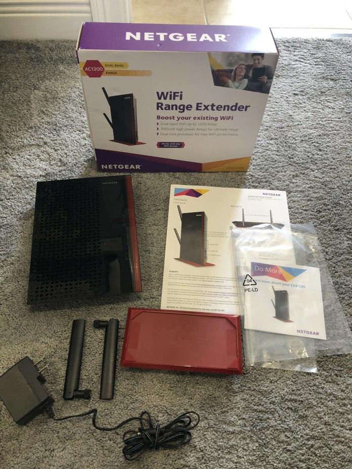 Netgear WiFi Booster AC 1200 Range Extender EX6200 Dual Band 700mW AC1200