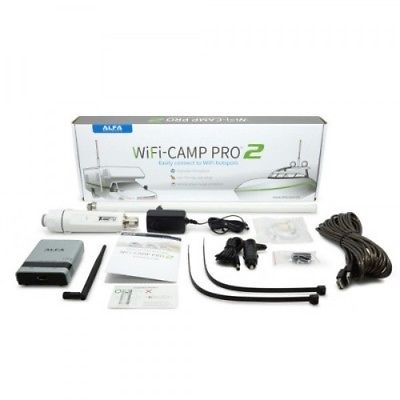 Alfa Network Camp-Pro2 Universal WiFi Kit/Internet Range Extender for RV, Boat..