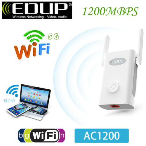 WiFi Repeater 802.11 AC 1200Mbps Dual Band Long Range Wi-Fi AC1200 Extender AC