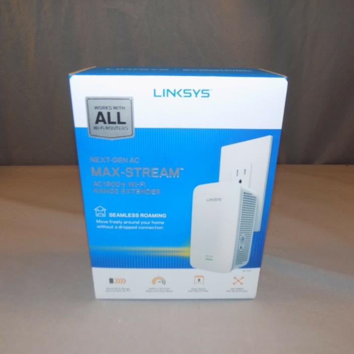 Linksys Next-Gen AC Max-Stream AC1900 + Wi-Fi Range Extender RE7000 - NEW!!!