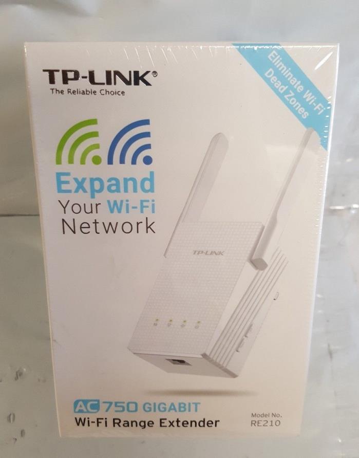 NEW TP-LINK RE210 AC750 WiFi Range Extender Wireless Network