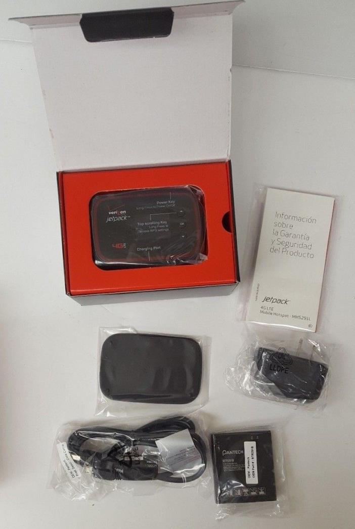 Verizon Pantech Jetpack MHS291LVW 4G LTE Black & Red Mobile Hotspot WiFi
