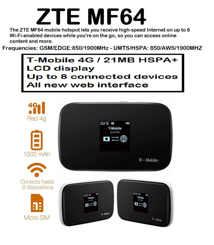 ZTE MF64 T-Mobile 4G HotSpot Z64