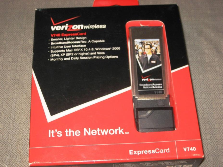 Verizon Wireless V740 3G EVDO ExpressCard, Mobile Broadband, Aircard Modem