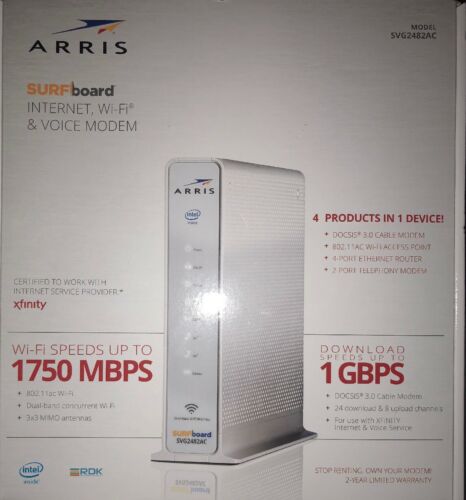 ARRIS SURFboard SVG2482AC Docsis 3.0 Cable Modem WiFi Router XFINITY voice VOIP