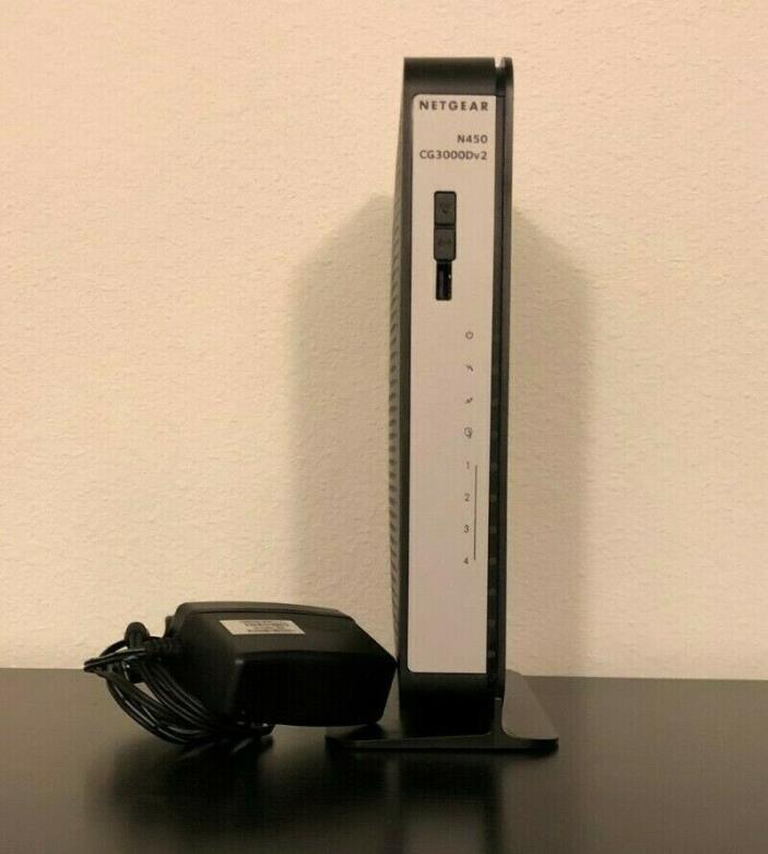 NETGEAR CG3000Dv2 N450 WiFi Cable Modem Router Combo DOCSIS 3.0 WORKS GREAT