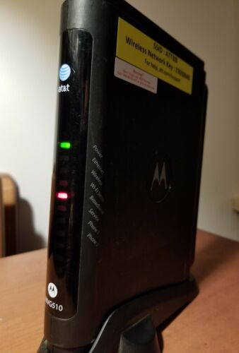 AT&T Motorola NVG510 Modem & Wireless Gateway Combo With Power Adapter