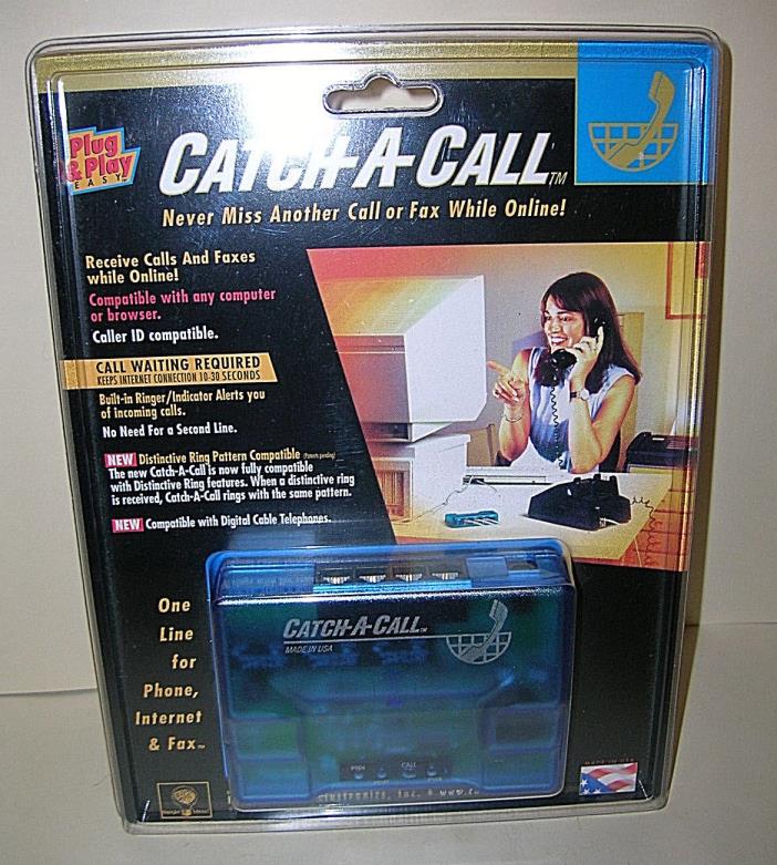 NEW Catch-A-Call Telephone Line Sharing Device for Phone, Fax, and Internet USA