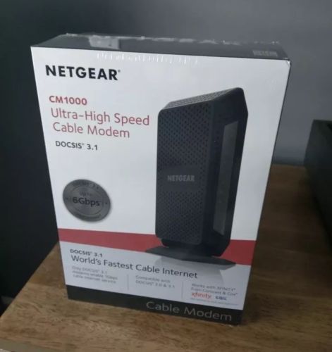 NEW NETGEAR CM1000-100NAS Cable Modem DOCSIS 3.1 6Gbps BRAND NEW *SEALED*