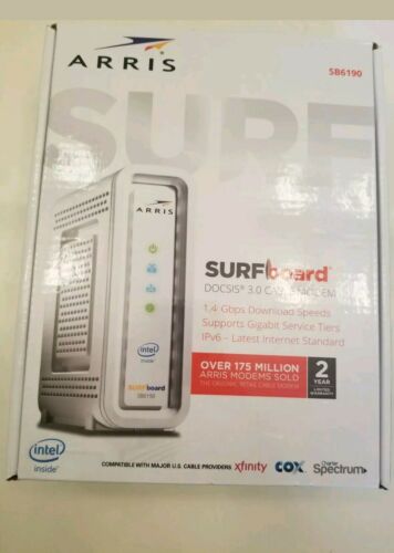 Arris SURFboard SB6190 Gigabit Ethernet Cable Modem - 1.4 Gbps - Fast / Gigabit