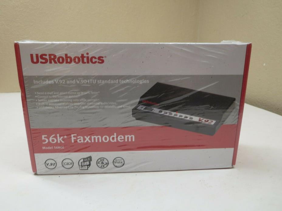 US Robotics V.92 USR5686E External Fax Modem 56K NEW FACTORY SEALED IN BOX