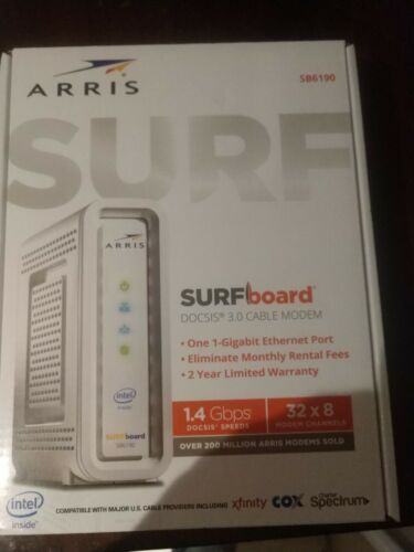 Arris SURFboard SB6190 Gigabit Ethernet Cable Modem - 1.4 Gbps - Fast / Gigabit