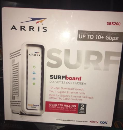 ARRIS SURFboard SB8200 DOCSIS 3.1 white Cable Modem New Sealed
