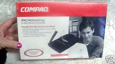 Compaq iPAQ Networking 11 Mbps Fast Ethernet USB Adapter 243658-001 NEW/Sealed