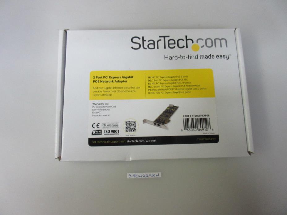 StarTech.com Dual Port PCI Express Gigabit Ethernet PCIe Network ST2000PEXPSE