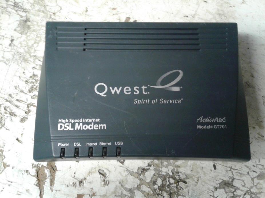 Qwest quick connect router broadband high speed internet mod GT701