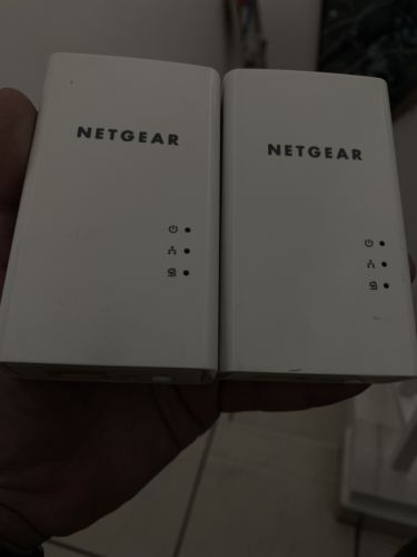 (2) TWO Netgear PL1200S Powerline Kit 1200Mbps 1-Ethernet Port