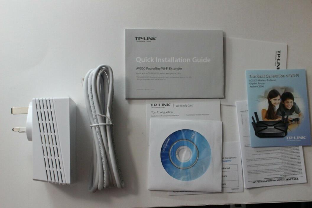 TPLINK TL-WPA4220 AV500 Powerline 300Mbps Wi-Fi Range Extender UK PLUG Read Desc