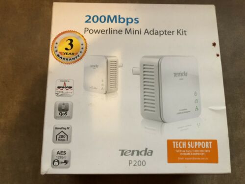 Tenda P200, 200Mbps, Mini PowerLine Adapter Kit Plug and Play Free Shipping