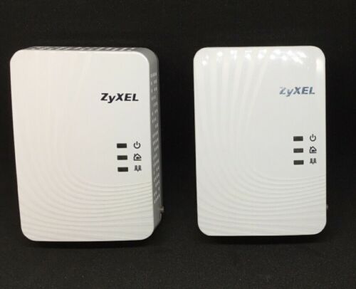Two (2) ZyXEL 600 Mbps Mini Powerline AV2 Gigabit Adapters PLA5205