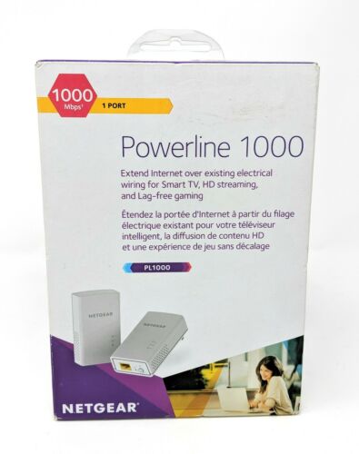 New, Netgear Powerline 1000, Contains (2) PL1000v2 Powerline Network Adapters