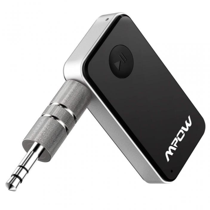 Mpow Bluetooth Receiver, Streambot Mini Car Aux Adapter / 10Hrs Hands-Free Kits/