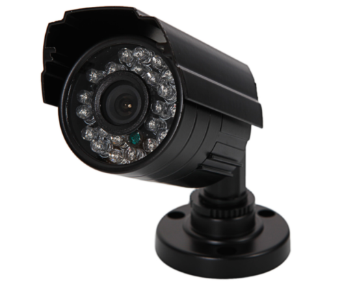 1300TVL NTSC 3.6mm IR-CUT Metal Housing Connect 24-LED Security Camera Black