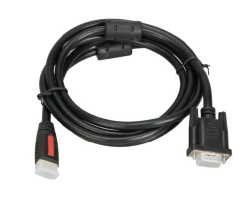 HDMI (with Red)Male to VGA HD-15 Male Cable 1.8 M PS3 Black