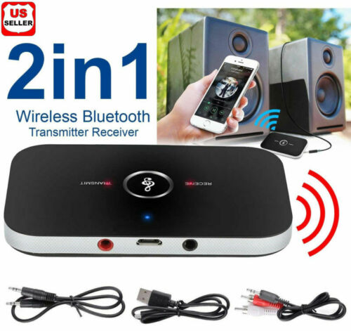 HIFI Wireless Bluetooth Audio Transmitter RCA Music 2in 1 Adapter Receiver 3.5MM